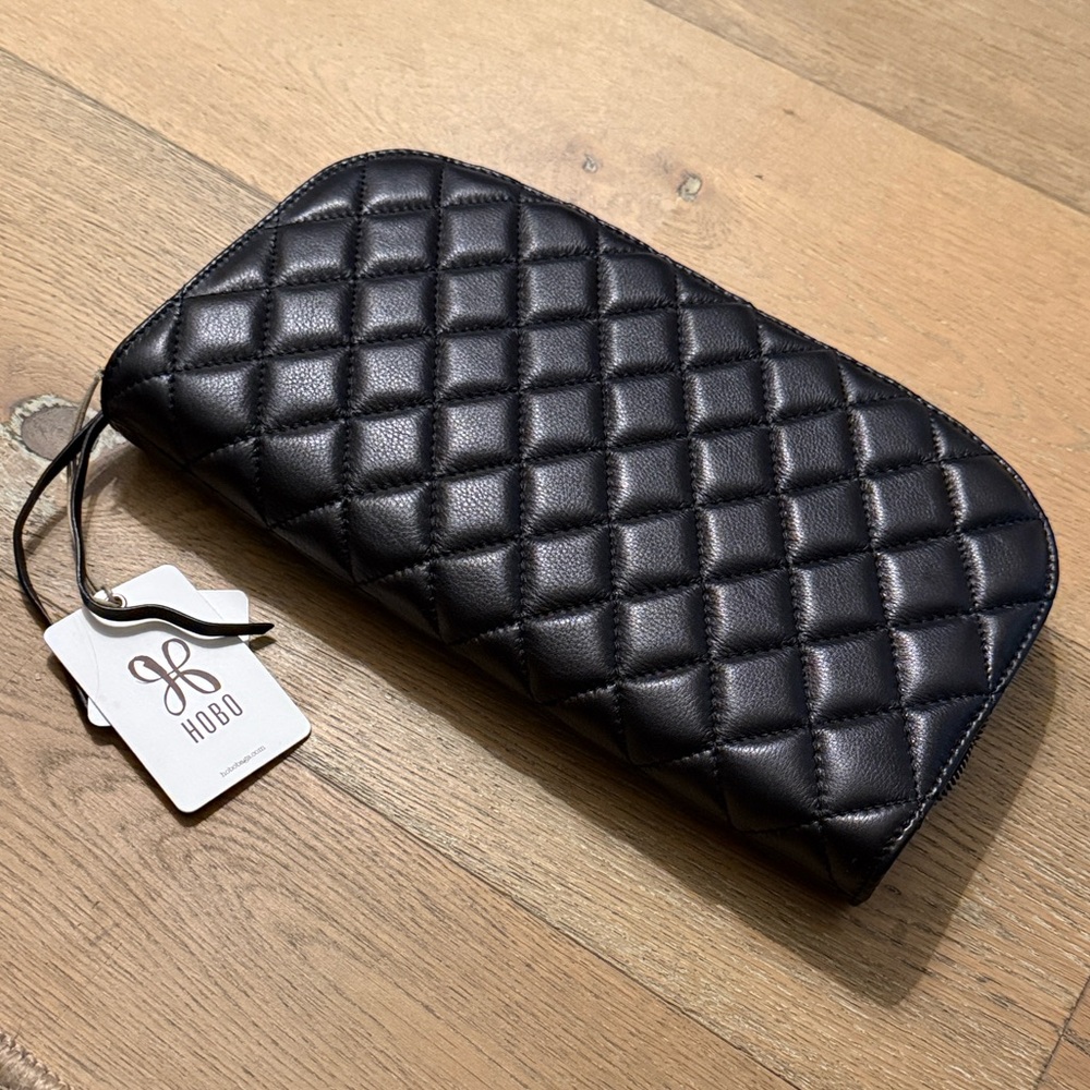 HOBO Black Quilted Clutch